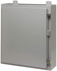 Cooper B-Line - Steel Standard Enclosure Hinge Flat Cover - NEMA 12, 13, 36" Wide x 36" High x 12" Deep - Exact Industrial Supply