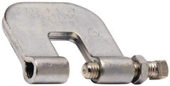 Cooper B-Line - 3/4" Max Flange Thickness, 3/8" Rod Steel C-Clamp with Locknut - 300 Lb Capacity, ASTM A1011 Carbon Steel - Exact Industrial Supply