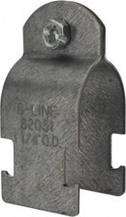 Cooper B-Line - 1-1/4" Pipe, 14 Gauge, Grade ASTM A1011," Pipe or Conduit Clamp - Zinc Plated, 600 Lb Capacity, All Conduit - Exact Industrial Supply