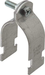 Cooper B-Line - 2" Pipe, 12 Gauge, Grade ASTM A1011," Pipe or Conduit Clamp - Zinc Plated, 800 Lb Capacity, All Conduit - Exact Industrial Supply
