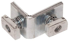 Cooper B-Line - Zinc Plated Carbon Steel 90° Preassembled Strut Fitting - 1/2" Bolt, 2 Holes, Used with Cooper B Line Channel & Strut (All Sizes Except B62 & B72) - Exact Industrial Supply
