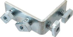 Cooper B-Line - Zinc Plated Carbon Steel 90° Preassembled Strut Fitting - 1/2" Bolt, 4 Holes, Used with Cooper B Line Channel & Strut (All Sizes Except B62 & B72) - Exact Industrial Supply