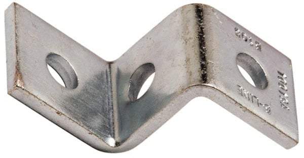 Cooper B-Line - Zinc Plated Carbon Steel Z Strut Fitting - 1/2" Bolt, 3 Holes, Used with Cooper B Line Channel & Strut (All Sizes Except B62 & B72) - Exact Industrial Supply
