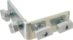 Cooper B-Line - Zinc Plated Carbon Steel 90° Preassembled Strut Fitting - 1/2" Bolt, 4 Holes, Used with Cooper B Line Channel & Strut (All Sizes Except B62 & B72) - Exact Industrial Supply