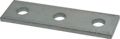 Cooper B-Line - Zinc Plated Carbon Steel Flat Splice Strut Fitting - 1/2" Bolt, 3 Holes, Used with Cooper B Line Channel & Strut (All Sizes Except B62 & B72) - Exact Industrial Supply
