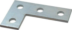 Cooper B-Line - Zinc Plated Carbon Steel Flat Corner Strut Fitting - 1/2" Bolt, 4 Holes, Used with Cooper B Line Channel & Strut (All Sizes Except B62 & B72) - Exact Industrial Supply