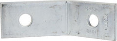 Cooper B-Line - Zinc Plated Carbon Steel 45° Open Angle Strut Fitting - 1/2" Bolt, 2 Holes, Used with Cooper B Line Channel & Strut (All Sizes Except B62 & B72) - Exact Industrial Supply