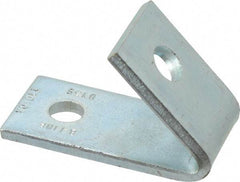 Cooper B-Line - Zinc Plated Carbon Steel 45° Closed Angle Strut Fitting - 1/2" Bolt, 2 Holes, Used with Cooper B Line Channel & Strut (All Sizes Except B62 & B72) - Exact Industrial Supply