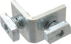 Cooper B-Line - Zinc Plated Carbon Steel 90° Preassembled Corner Strut Fitting - 1/2" Bolt, 2 Holes, Used with Cooper B Line Channel & Strut (All Sizes Except B62 & B72) - Exact Industrial Supply