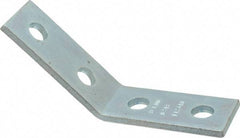 Cooper B-Line - Zinc Plated Carbon Steel 45° Open Angle Strut Fitting - 1/2" Bolt, 4 Holes, Used with Cooper B Line Channel & Strut (All Sizes Except B62 & B72) - Exact Industrial Supply