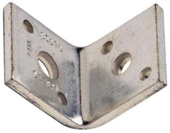 Cooper B-Line - 1/2 or 3/8" Rod, Zinc Plated Carbon Steel Reversible Angle Clip Reversible Angle Strut Clip - 500 Lb Capacity, 2 Holes, Used with Rod To Beam Or Wall Bracket - Exact Industrial Supply