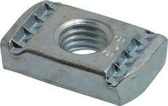 Cooper B-Line - 1/2" Rod, Zinc Plated Carbon Steel Spring Channel Strut Nut with O Spring - 2000 Lb Capacity, 1/2" Bolt, 1 Hole, Used with Cooper B Line B42, B52, B54 & B56 Channel & Strut - Exact Industrial Supply