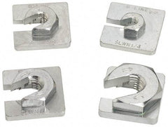 Cooper B-Line - 1/4" Rod, Zinc Plated Carbon Steel Slip On Square Washer, Lock Strut Nut - 240 Lb Capacity, 1/4-20" Bolt, 1 Hole, Used with Cooper B Line Channel & Strut (All Sizes Except B62 & B72) - Exact Industrial Supply