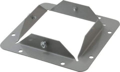 Cooper B-Line - 4 Inch Wide x 4 Inch High, Rectangular Raceway Flange - Gray, For Use with Lay In Wireways, Type 1 Screw Cover Wireway - Exact Industrial Supply