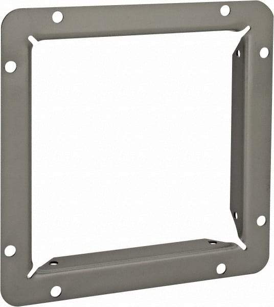 Cooper B-Line - 6 Inch Wide x 6 Inch High, Rectangular Raceway Flange - Gray, For Use with Lay In Wireways, Type 1 Screw Cover Wireway - Exact Industrial Supply