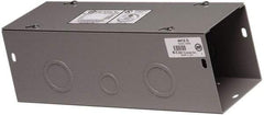 Cooper B-Line - 6" High x 152mm Wide x 48" Long, Screw Mount Solid Wall Wire Duct - Gray, 15 (Bottom) & 15 (Top) Knockouts, Screw Cover, Steel - Exact Industrial Supply