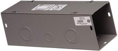 Cooper B-Line - 6" High x 152mm Wide x 12" Long, Screw Mount Solid Wall Wire Duct - Gray, 3 (Bottom) & 3 (Top) Knockouts, Screw Cover, Steel - Exact Industrial Supply