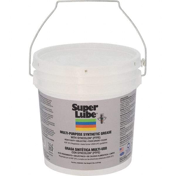 Synco Chemical - 5 Lb Pail Synthetic General Purpose Grease - Translucent White, Food Grade, 450°F Max Temp, NLGIG 000, - Exact Industrial Supply