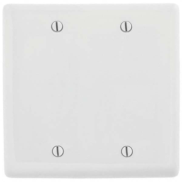 Hubbell Wiring Device-Kellems - Wall Plates Wall Plate Type: Blank Wall Plate Color: White - Exact Industrial Supply