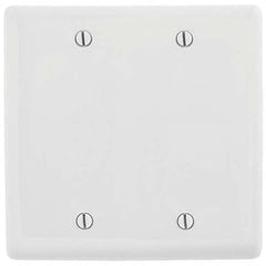 Hubbell Wiring Device-Kellems - Wall Plates Wall Plate Type: Blank Wall Plate Color: White - Exact Industrial Supply