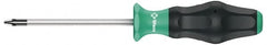Wera - #3 Point, 6" Blade Length, Pozidriv Screwdriver - Exact Industrial Supply