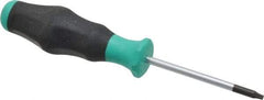 Wera - T9 Torx Driver - 2-23/64" Blade Length, 5-35/64" OAL, Ergonomic Handle - Exact Industrial Supply