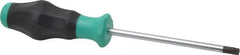 Wera - T40 Torx Driver - 5-7/64" Blade Length, 9-33/64" OAL, Ergonomic Handle - Exact Industrial Supply