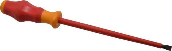 Wera - 312mm OAL Standard Slotted Screwdriver - 200mm Blade Length, Round Shank, Ergonomic Handle - Exact Industrial Supply