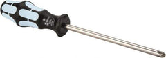 Wera - #3, 10-1/2" OAL, Standard Phillips Screwdriver - 6" Blade Length, Round Shank, Ergonomic Handle - Exact Industrial Supply