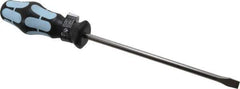 Wera - 8mm Blade Width, 287mm OAL Stainless Steel Slotted Screwdriver - 175mm Blade Length, Round Shank, Ergonomic Handle - Exact Industrial Supply