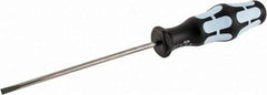 Wera - 3.5mm Blade Width, 181mm OAL Stainless Steel Slotted Screwdriver - 100mm Blade Length, Round Shank, Ergonomic Handle - Exact Industrial Supply