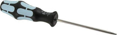 Wera - 4mm Blade Width, 198mm OAL Stainless Steel Slotted Screwdriver - 100mm Blade Length, Round Shank, Ergonomic Handle - Exact Industrial Supply