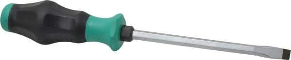 Wera - 262mm OAL Standard Slotted Screwdriver - 150mm Blade Length, Hexagon Shank, Ergonomic Handle - Exact Industrial Supply