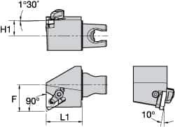 Kennametal - Insert Style LT 16ER, 30mm Head Length, Left Hand Cut, External Modular Threading Cutting Unit Head - System Size KM25, 22mm Center to Cutting Edge, Series LT Threading - Exact Industrial Supply