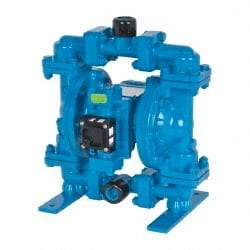 SandPIPER - 1/2" NPT, Metallic, Air Operated Diaphragm Pump - Buna-N Diaphragm, Aluminum Housing - Exact Industrial Supply