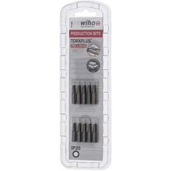 Wiha - 1/4" Drive IP25 Torx Plus Screwdriver Bit - 1" OAL, Insert Bit - Exact Industrial Supply