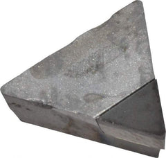 Made in USA - TPG221 Polycrystalline Diamond (PCD) Turning Insert - Uncoated, 60° Triangle, 1/4" Inscr Circle, 1/8" Thick, 1/64" Corner Radius - Exact Industrial Supply