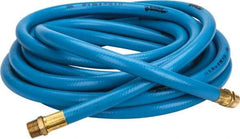 PRO-SOURCE - 1/2" ID x 3/4" OD 25' Long Multipurpose Air Hose - MNPT x MNPT Ends, 300 Working psi, 23 to 150°F, 1/2" Fitting, Blue - Exact Industrial Supply