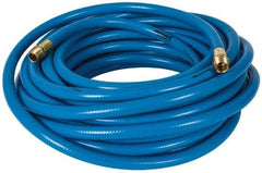 PRO-SOURCE - 1/2" ID x 3/4" OD 100' Long Multipurpose Air Hose - MNPT x MNPT Ends, 300 Working psi, 23 to 150°F, 1/2" Fitting, Blue - Exact Industrial Supply