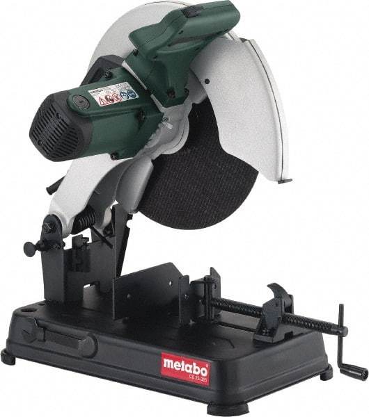 Metabo - 14" Blade Diam, 1" Arbor Hole, Miter Chop Chop & Cutoff Saw - 4,100 RPM, 110 Volts - Exact Industrial Supply