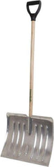 True Temper - 18 Inch Wide Blade x 15 Inch High Blade Snow Shovel - 38 Inch Long Ash Shaft Handle with Poly D-Grip - Exact Industrial Supply