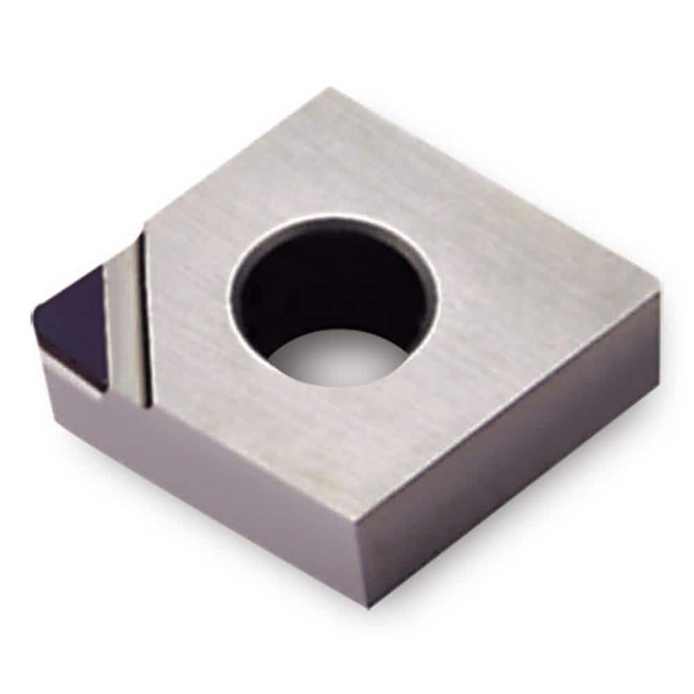 Turning Insert:  CNGA432LN-10 KP300,  Polycrystalline Diamond Uncoated Finish,  Neutral,  0.5080″ Long,  1/2″ Inscribed Circle,  0.0310″ Corner Radius,  80.0 &deg N/A Diamond,  Series  CNGA