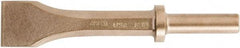 Ampco - 1-1/4" Head Width, 6-3/4" OAL, Replacement Chisel - Round Drive, Round Shank - Exact Industrial Supply