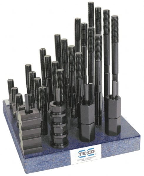 TE-CO - T-Nut & Stud Kits Stud Thread Sizes: M12x1.75 T-Slot Size (mm): 17.00 - Exact Industrial Supply