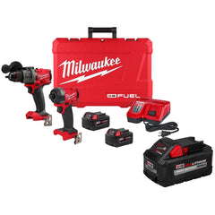 18.00 Volt Cordless Tool Combination Kit Includes 18V Red Lithium-Ion Battery Pack, (2) Belt Clip, (2) Bit Holder, Carrying Case, Side Handle & 12V 5AH Red Lithium Battery Pack