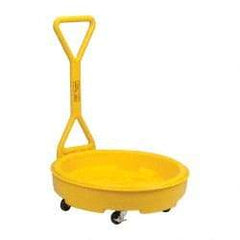 Eagle - Mobile Spill Containment Type: Wheeled Drum Tray w/Handle Number of Drums: 1 - Exact Industrial Supply