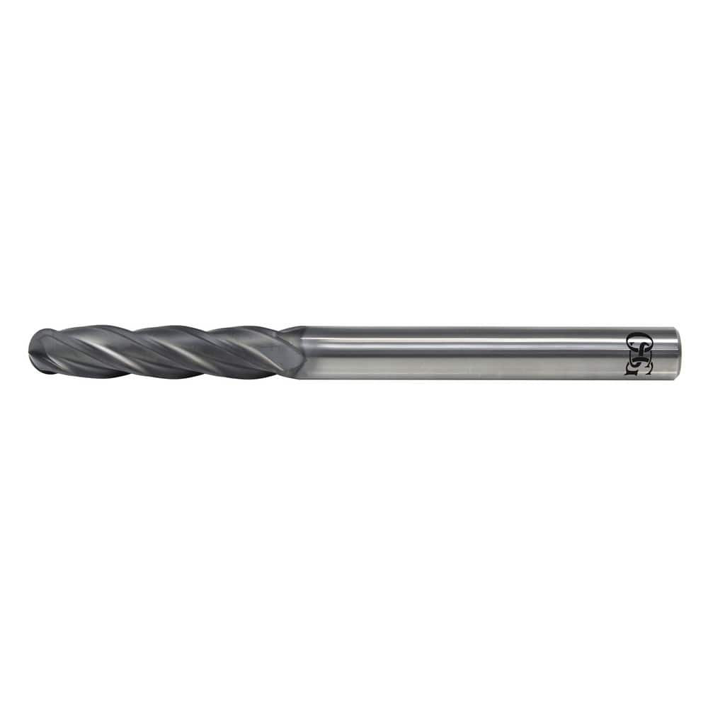Ball End Mill: 0.5″ Dia, 4 Flute, Solid Carbide 6″ OAL, DG Diamond Coated, Series 7430