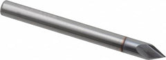 Accupro - 3/16" Diam 2 Flute Single End Solid Carbide Chamfer Mill - Exact Industrial Supply