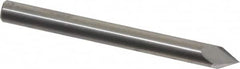 Accupro - 3/16" Diam 2 Flute Single End Solid Carbide Chamfer Mill - Exact Industrial Supply