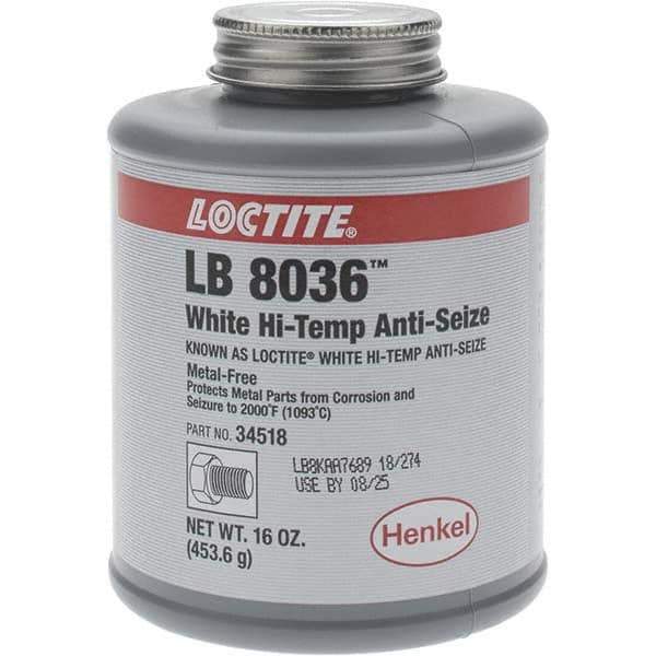 Loctite - 16 oz Brush Top High Temperature Anti-Seize Lubricant - Graphite, 2,000°F - Exact Industrial Supply